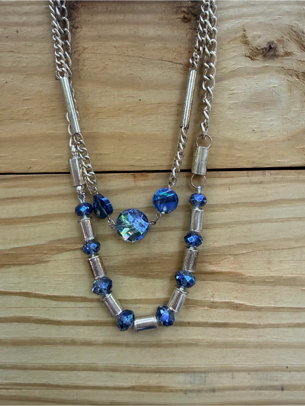 Simply Vera Wang Cobalt Blue Multi-Strand Statement Necklace